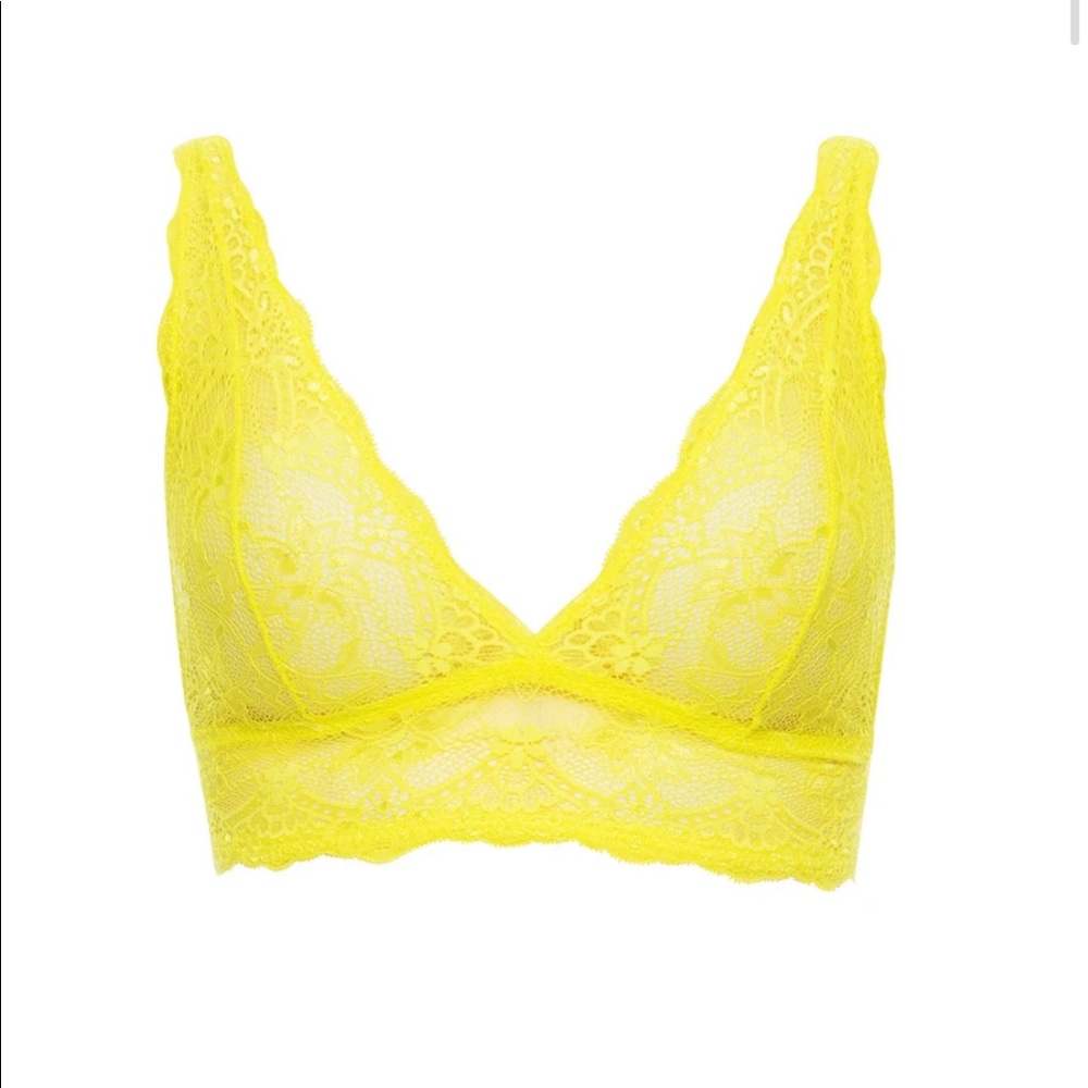 NWOT Lime yellow see through sexy and fun lingerie